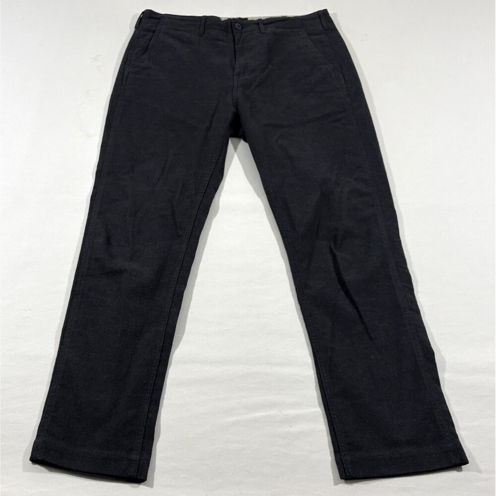 BEAMS Mens Dark Blue Japan Twill 27" Straight Leg Chino Pants Trousers Sz M